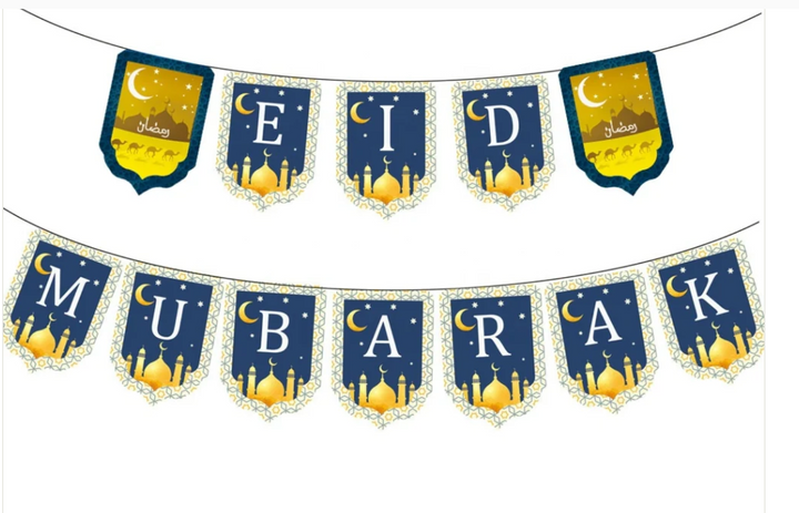 Eid Mubarak, Hengende Dekorasjoner, Sett med Banner