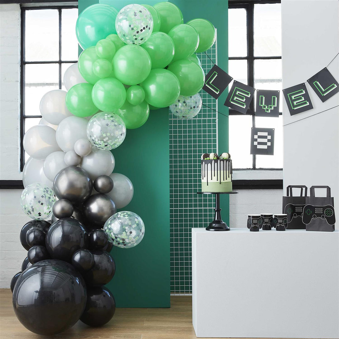 DIY Ballongbue kit - Grønn, svart og grå