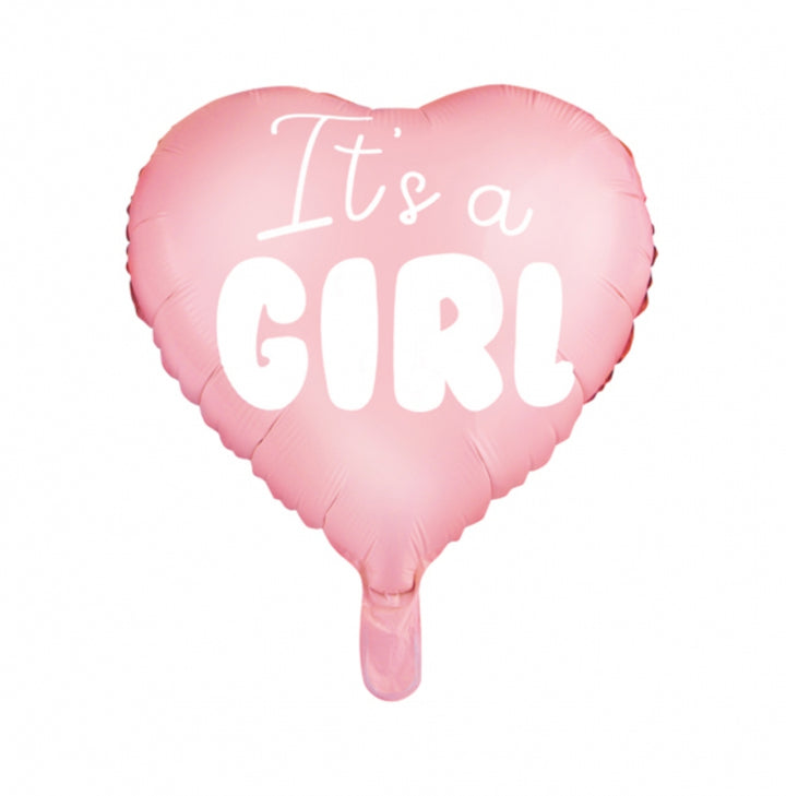 Hjerteformet Folieballong - It's A Girl