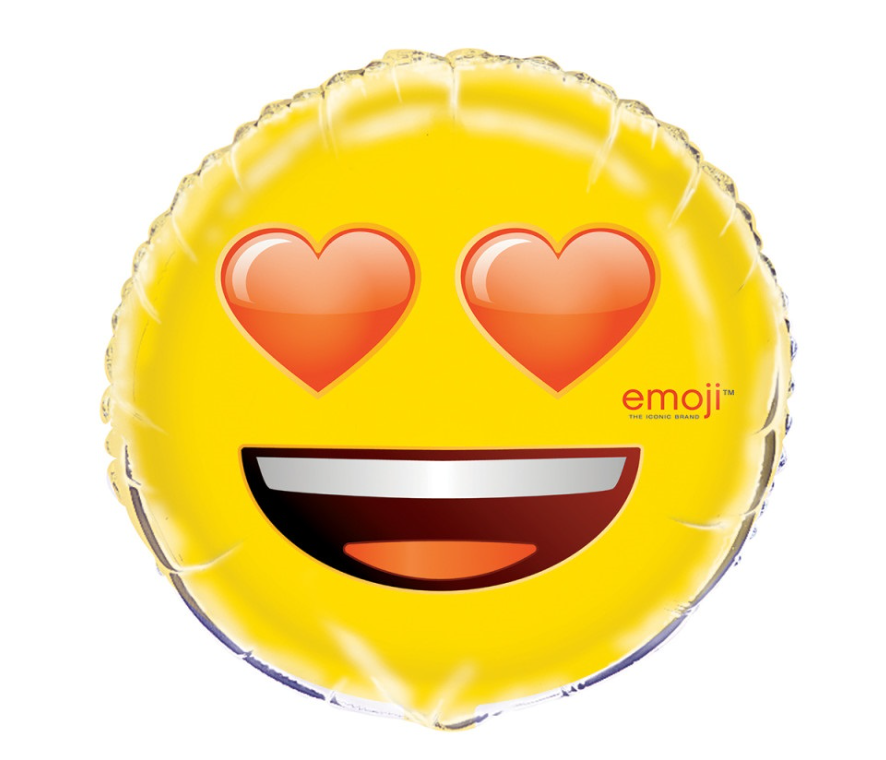 Folieballong - Hjerte øyer Emoji