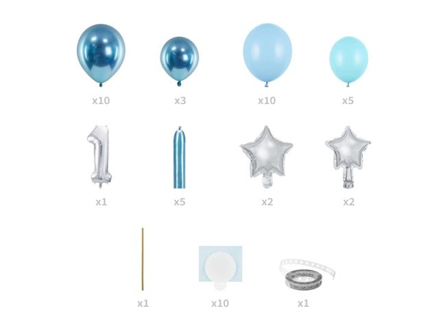 Ballongbukett, Blå - Nummer 1