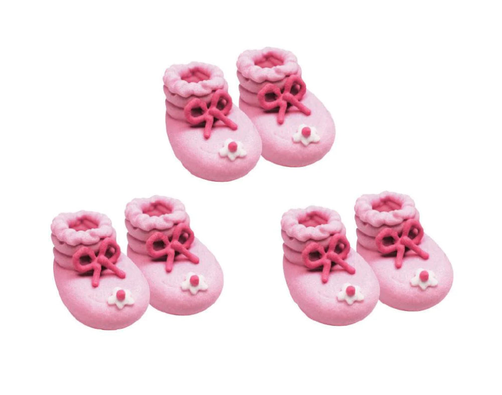 Spiselig kakepynt - baby sko rosa