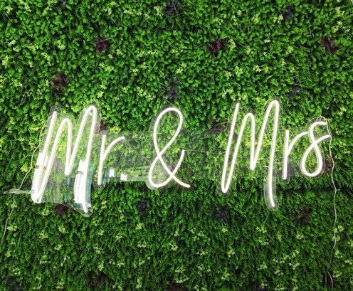 Utleie - LED-lys til Bryllup, Mr & Mrs
