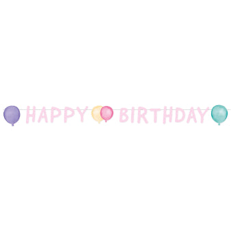 Banner - Happy Birthday Pastell