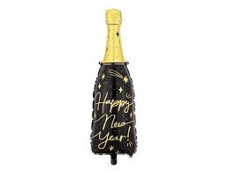 Folie Ballong Flaske - Happy New Year