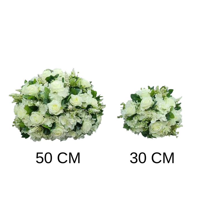 Utleie, Blomsterkule, Hvit, 30 cm