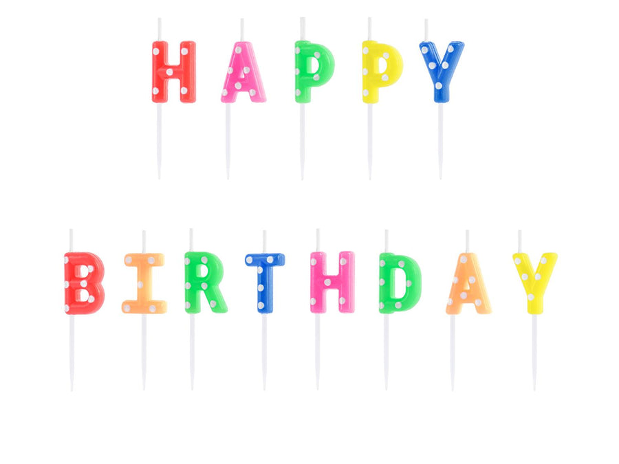 Fargerike kakelys - Happy Birthday